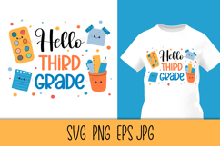 Hello 3rd Grade SVG | Back to School 2026 | Third Grade PNG Product Image 3
