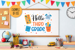 Hello 3rd Grade SVG | Back to School 2026 | Third Grade PNG Product Image 4
