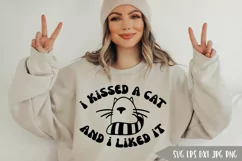 I Kissed A cat And I liked It, Funny Pet Animal SVG Product Image 3