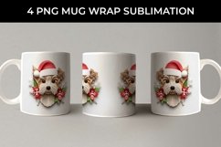 3D Christmas Yorkshire Terrier Dog Mug Wrap Sublimation PNG Product Image 3