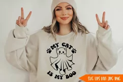 My Cat Is My Boo, Funny Halloween Pet Animal SVG PNG Product Image 3