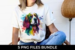 Rainbow Cocker Spaniel Dog Watercolor PNG Product Image 3