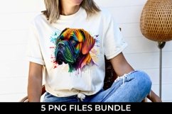 Rainbow Dog De Bordeaux Watercolor Bundle Sublimation Product Image 3