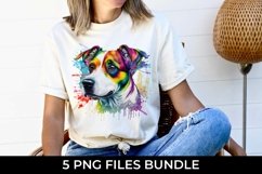 Rainbow Jack Russell Terrier Dog Watercolor PNG Product Image 3