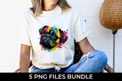 Rainbow Pug Dog Watercolor Bundle Product Image 3