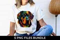 Rainbow Rottweiler Dog Watercolor Bundle Product Image 3