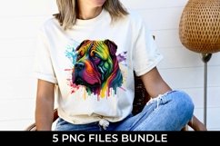 Rainbow Shar Pei Dog Watercolor Bundle Product Image 3