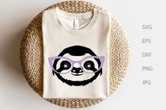 Sloth With Glasses SVG, Wild Animal SVG Product Image 3