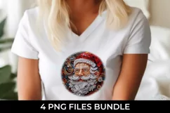 3D Paper Santa Claus T-shirt Sublimation PNG Product Image 3