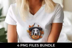 3D Halloween Beagle Dog T-shirt Sublimation PNG Product Image 3