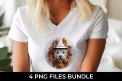3D Halloween Westie Dog T-shirt Sublimation PNG Product Image 3