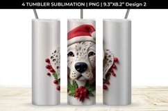 3D Christmas Dalmatian Dog Tumbler Wrap 20 oz Sublimation Product Image 3