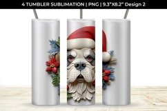 3D Christmas Saint Bernard Dog Tumbler Wrap 20 oz PNG Product Image 3