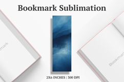 Blue Texture Bookmark Sublimation Product Image 1
