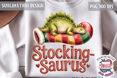 Christmas Dinosaur Funny Quote Sublimation design Tshirt Product Image 1
