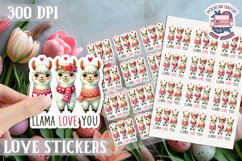 Love sticker Sheet Valentine Day Cute Animals Quote PNG Product Image 1