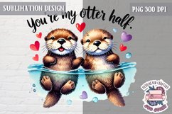 Valentine Love Animals Cute Quote Sublimation Design PNG Product Image 1