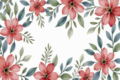 Floral Frame Background Product Image 1