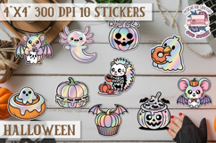 Halloween sticker Kawaii PNG pastel holographic foil Product Image 1