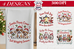 Christmas Cute Animals Clipart PNG Sublimation 4 Design Product Image 1