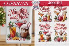 Christmas Cocktail Towels Clipart Sublimation 4 PNG Product Image 1