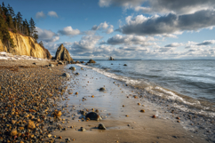 Stone Beach Scene Background Product Image 1