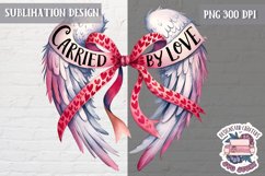 St Valentine’s Coquette Bow PNG Holidays Funny Watercolor Product Image 1
