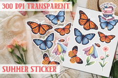 Summer sticker Cute flowers Love Picnic Beach Spring Product Image 1