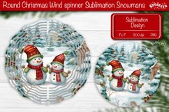 Christmas wind spinner Sublimation Round Christmas Decor Product Image 1