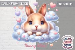 Cute Animal Easter BABY Sublimation Design PNG Spring Bunny Product Image 1