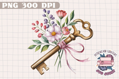 Sweet pea and wildflower Floral Clipart Sublimation Design Product Image 1
