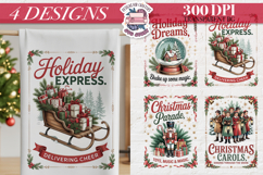 Christmas Vintage Quote Clipart PNG Sublimation 4 Design Product Image 1