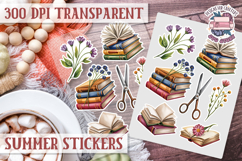 Summer sticker sheet Beach Scrapbook PNG Flowers Vibe Product Image 1