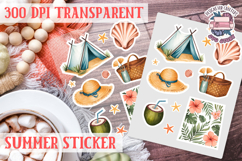 Summer sticker Cute flowers Love Picnic Beach Spring Product Image 1