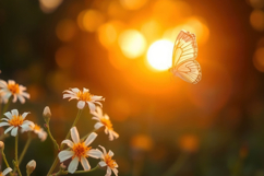 Butterfly With Flower Background Product Image 1