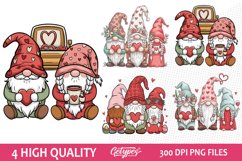 Valentine Gnome Sublimation Clipart - High Quality Design Product Image 1