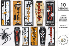 Halloween Vertical Door Signs Bundle Lasercut. Halloween SVG Product Image 1
