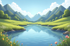 Natural Landscape Background Wallpaper Product Image 1