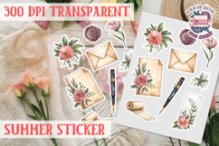 Summer sticker Cute flowers Love Picnic Beach Spring Product Image 1