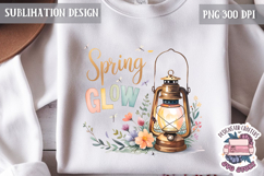 Cute Easter Quote Sublimation Design PNG Spring Flower Product Image 1