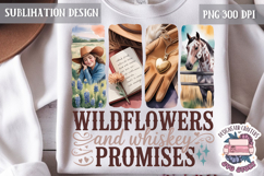 Cowgirl Brushstrokes PNG Sublimation Cow Horse Product Image 1