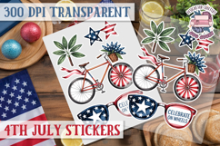 4th July sticker sheet USA Scrapbook PNG Independent Day Product Image 1