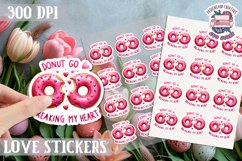 Love sticker Sheet Valentine Day Lovers Funny Sweets PNG Product Image 1