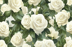 White Rose Background Wallpaper Product Image 1
