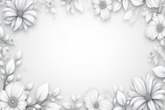 White Floral Frame background Product Image 1