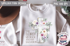 Easter Bible Quote Sublimation Design PNG Jesus Cross Product Image 1