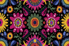 Colorful Mexican Floral Background Product Image 1