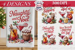 Christmas Cocktail Towels Clipart Sublimation 4 PNG Product Image 1