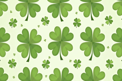 Four Leaf Clovers Pattern Background Wallpaper Product Image 1