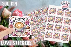 Love sticker Sheet Valentine Day Sign Lettering PNG 14 feb Product Image 1